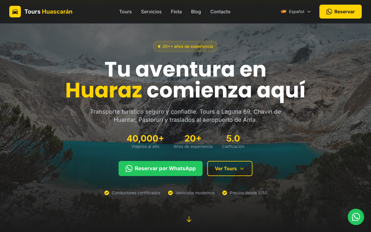 Sitio web de Taxi